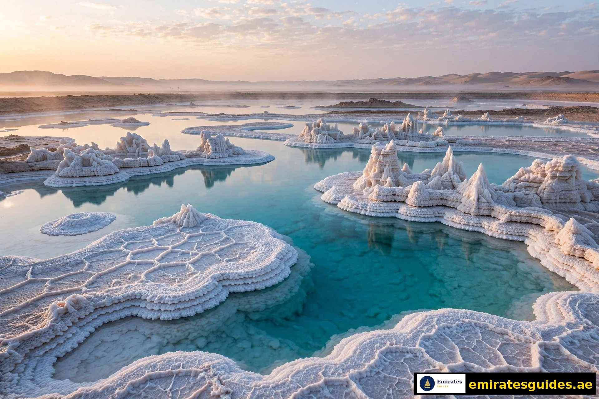 Al Wathba salt lake Abu Dhabi at sunrise