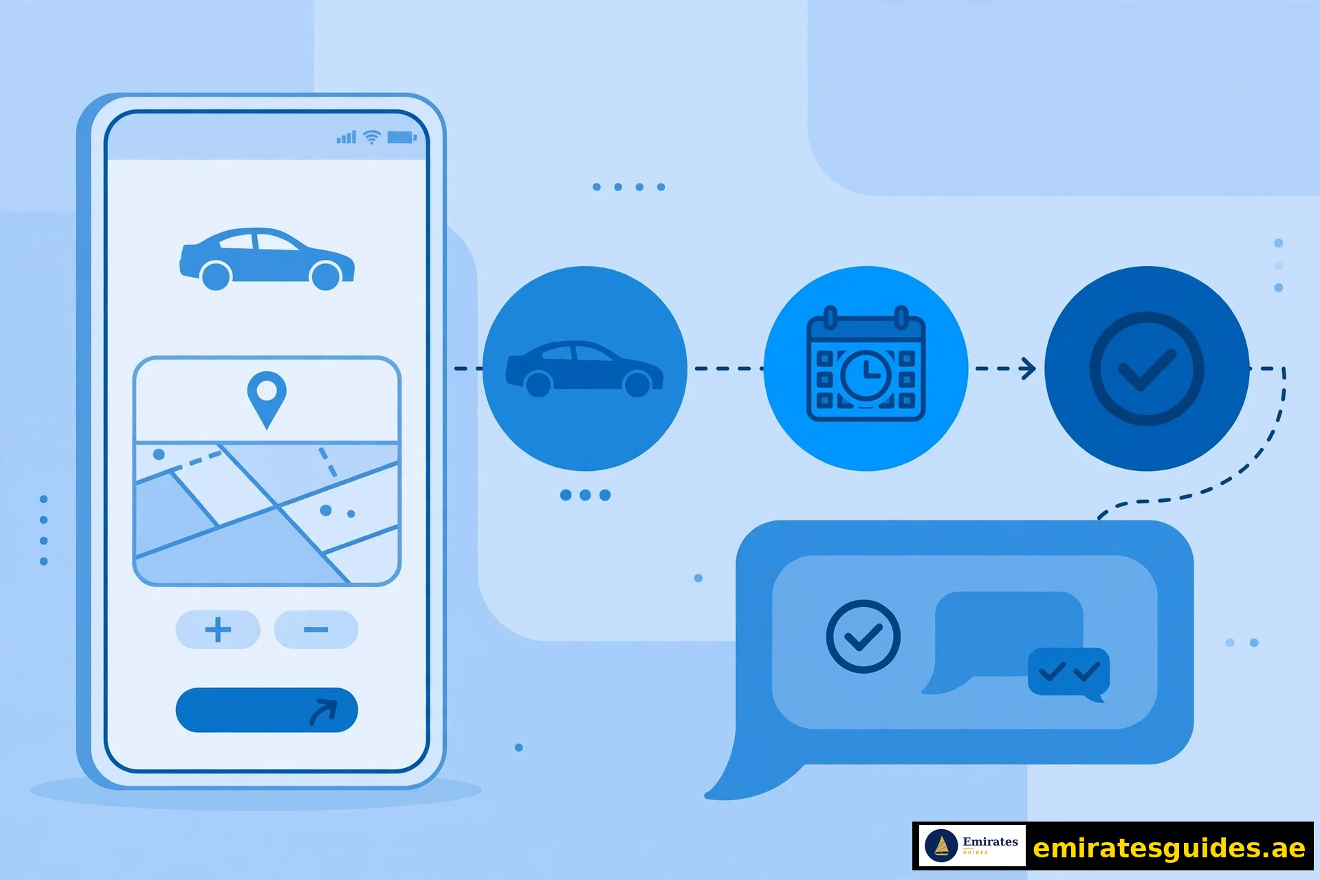 How to book car with driver Abu Dhabi steps