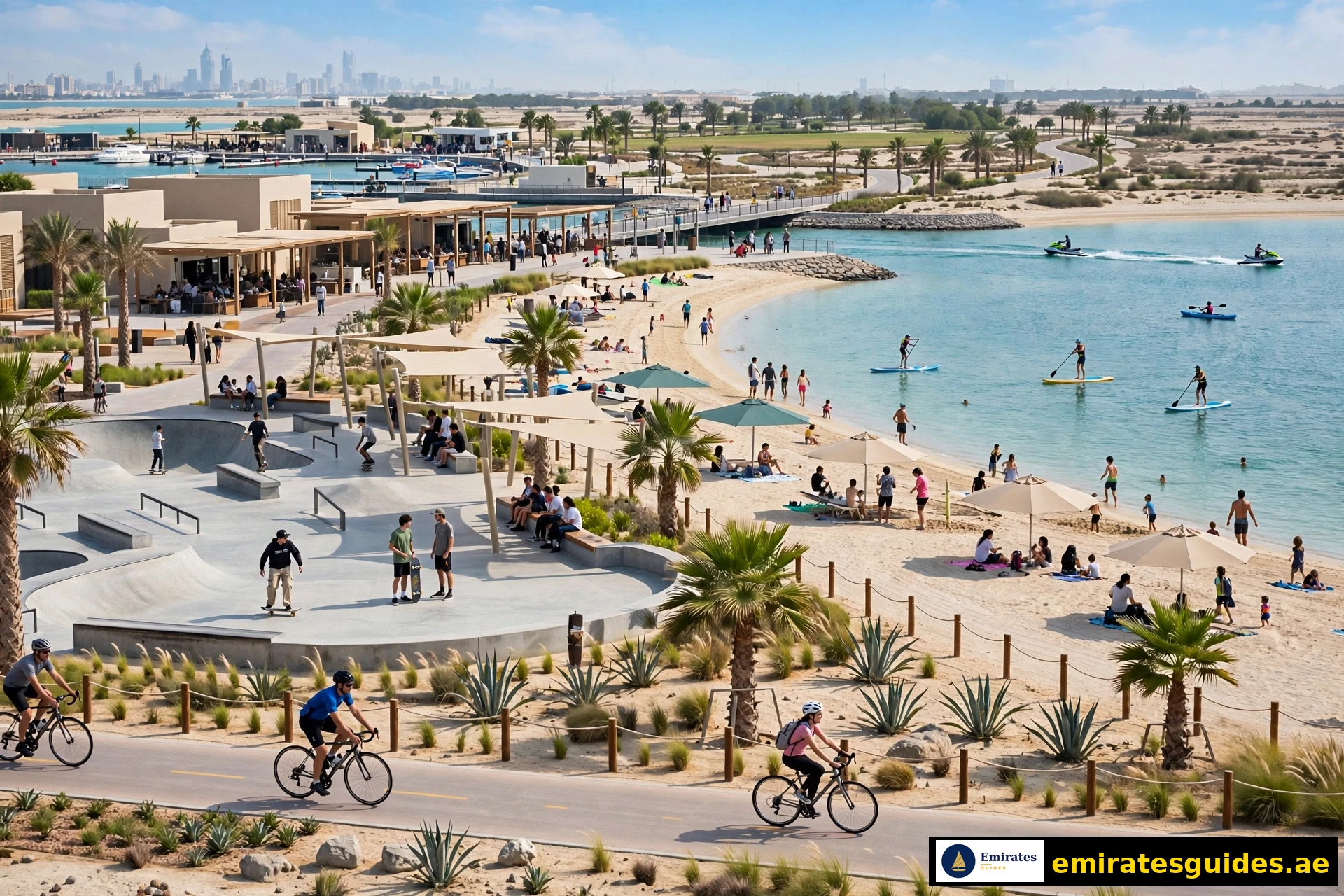 Al Hudayriat Island Abu Dhabi — beaches and adventure sports