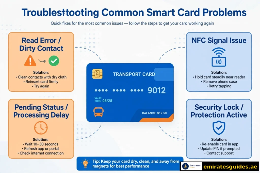 Common Nol card problems and fixes — pending credit, NFC issues, lost cards